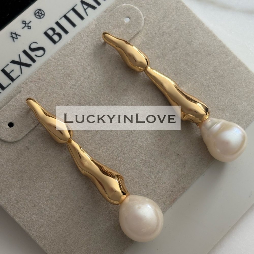 ALEXIS BITTAR • Drippy Perla Freshwater Pearl Articulated Earrings